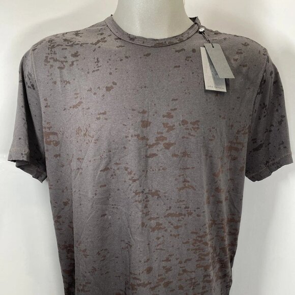 NEW JOHN VARVATOS Men's Eden Burnout Crewneck Tee Carbon Grey Size XL NWT - Picture 1 of 8